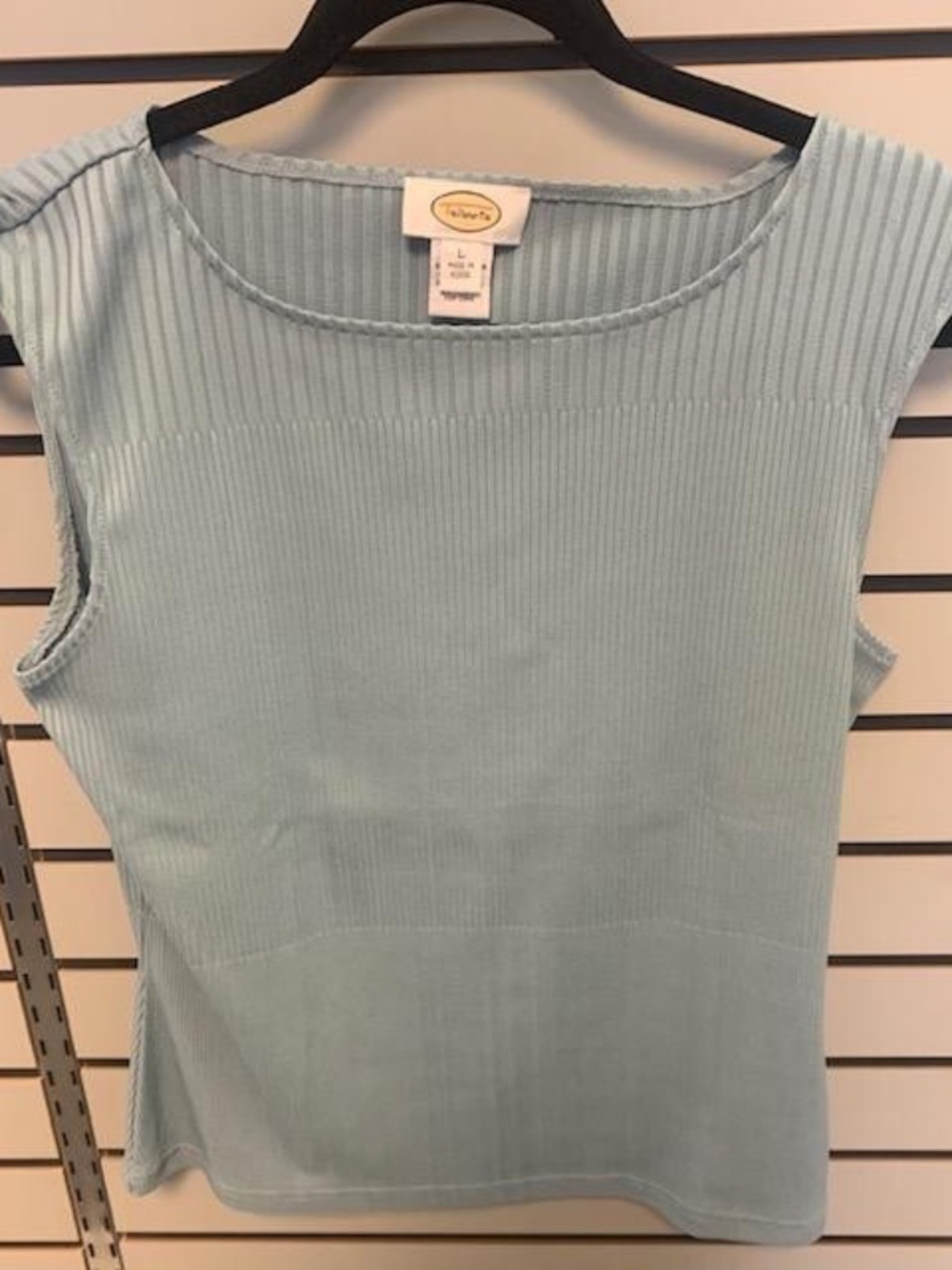 Talbots Size L Seafoam Classic Sleeveless Shell